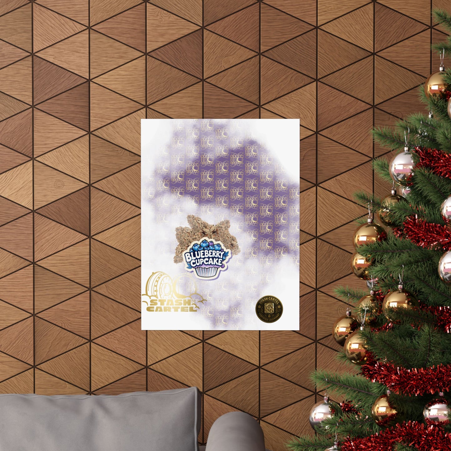 🧁💙 "Blueberry Cupcake" Indica-Hybrid Poster – Berry Baked Bliss