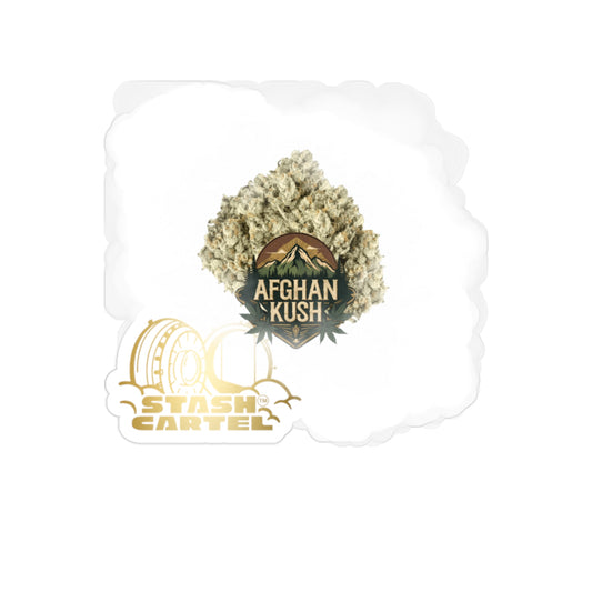 Afghan Kush Transparent Outdoor Sticker – Weed Art Collectible