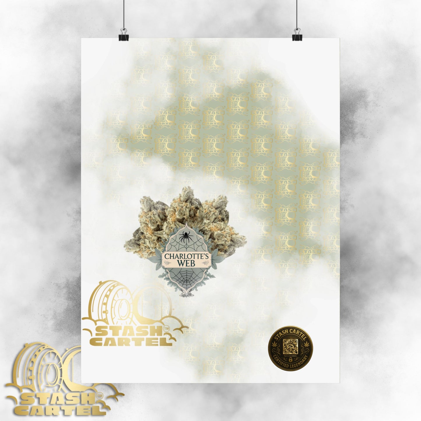 🕸️🌱 Charlotte’s Web Poster – High-CBD Wellness Wall Art with Purpose
