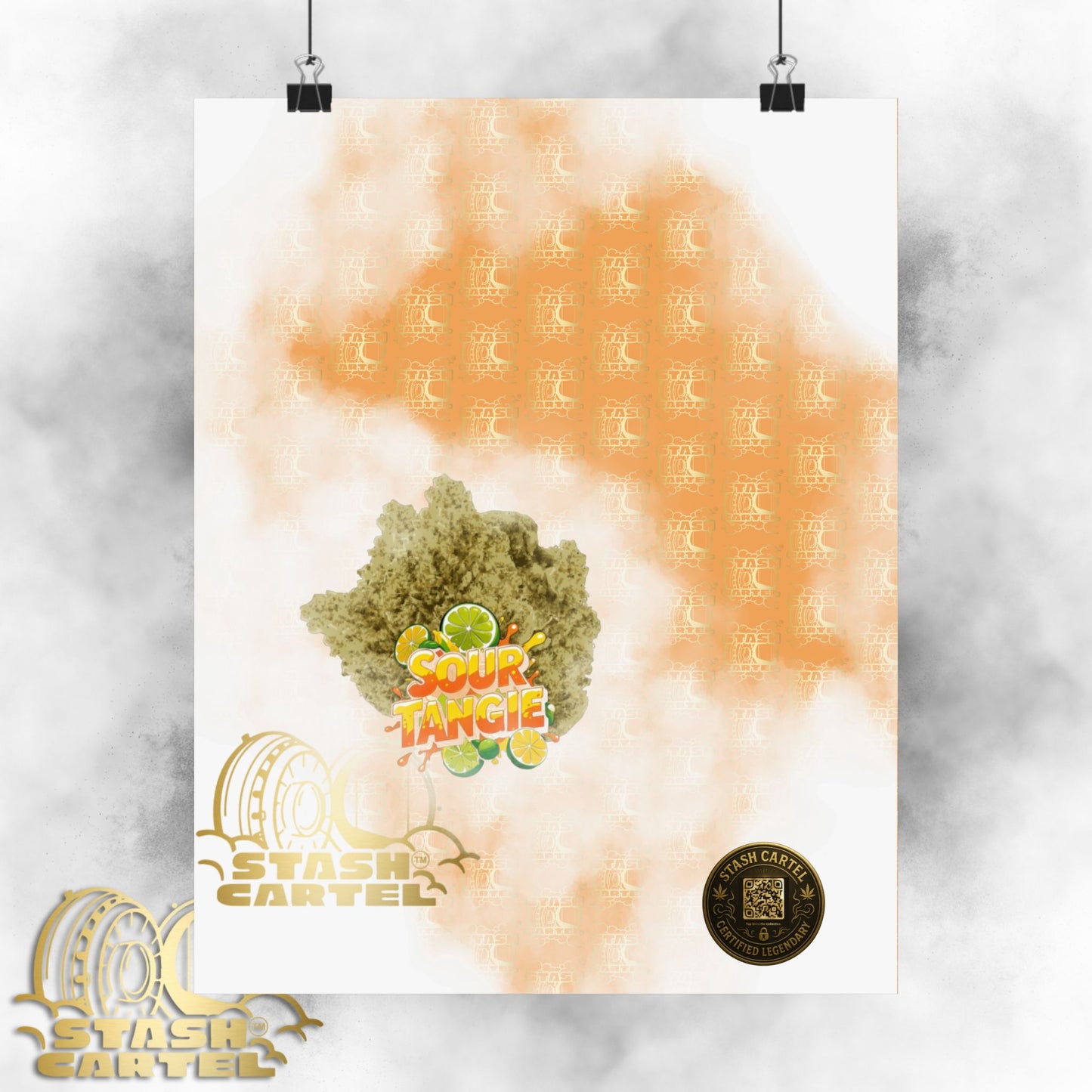 🍊⚡ Sour Tangie Poster – Citrus-Forward Sativa Poster with Diesel Drive