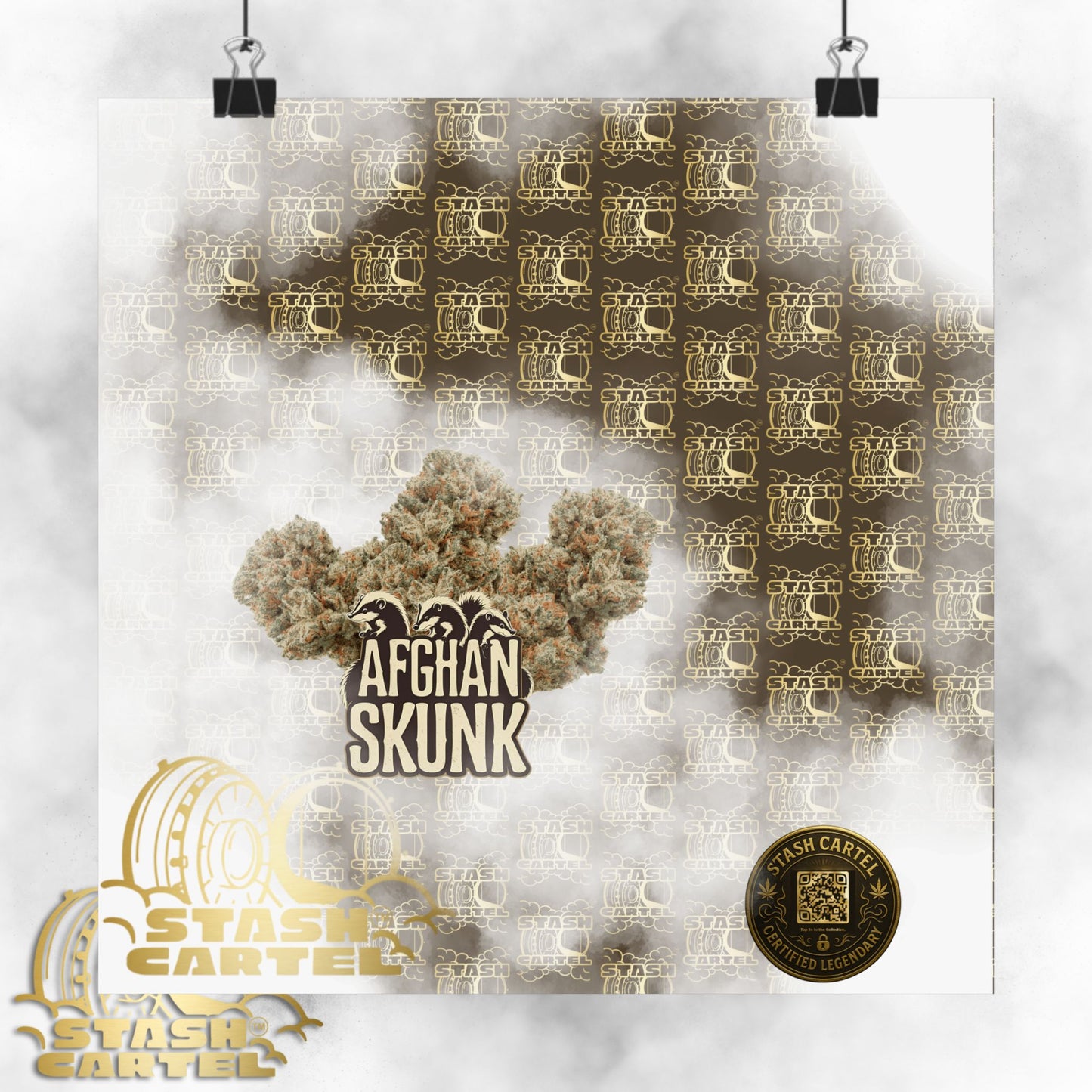 🦨🌌 Afghan Skunk Poster – Classic Indica with Earthy Musk & Knockout Funk