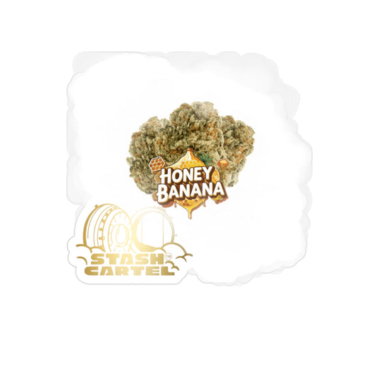 Honey Banana Transparent Outdoor Sticker – Cannabis Culture Art