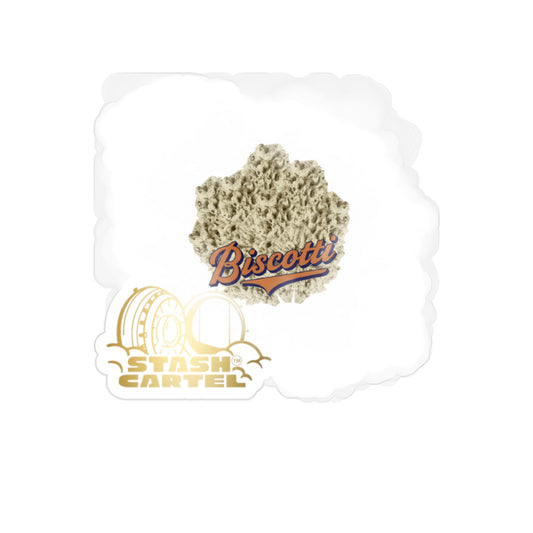 Biscotti Transparent Outdoor Sticker – Cannabis Lifestyle Art