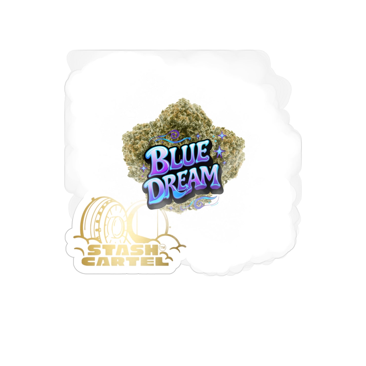 Blue Dream Transparent Outdoor Sticker – Cannabis Culture Art