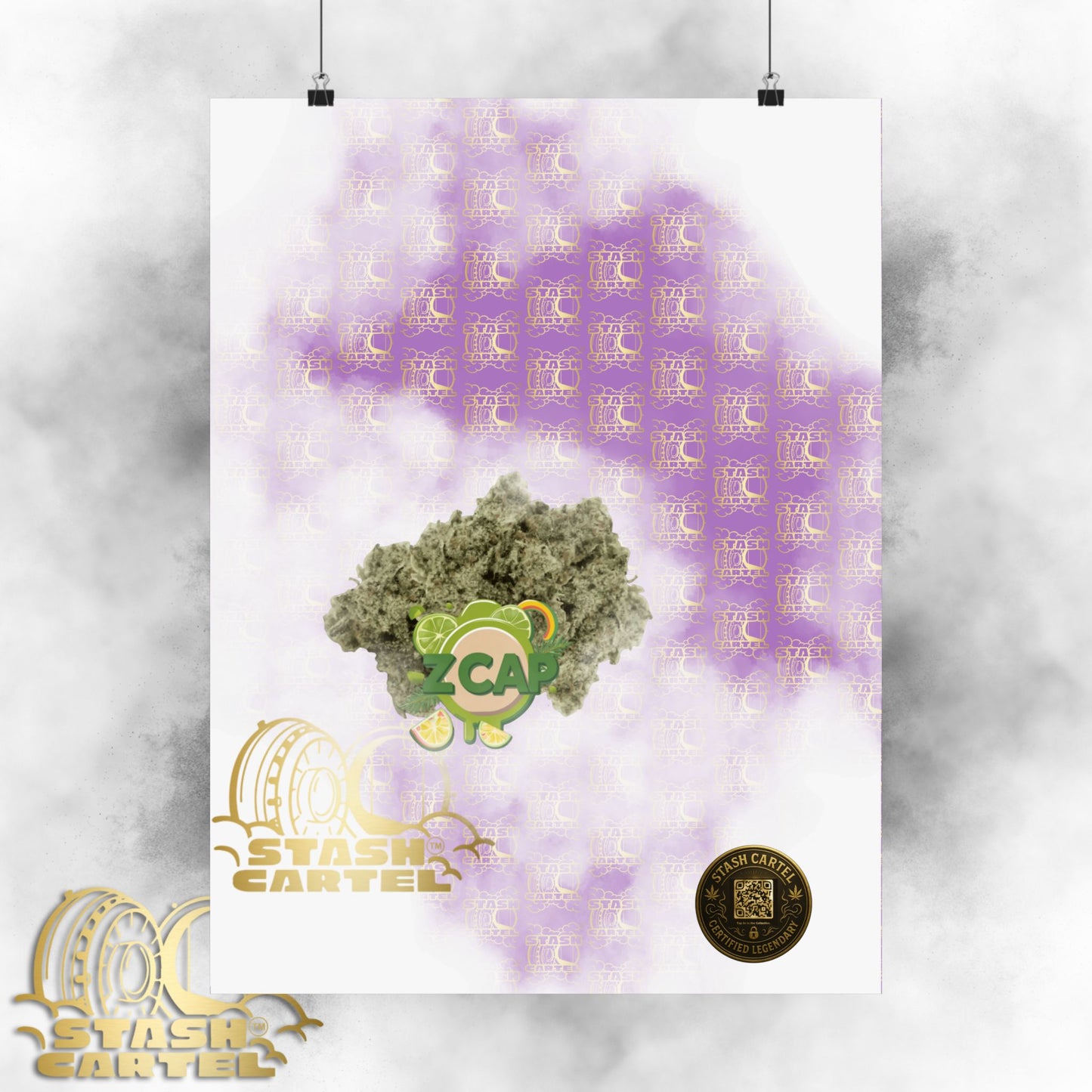 🧢🍬 Z Cap Poster – Designer Zkittlez Hybrid Wall Poster with Drippy Terps