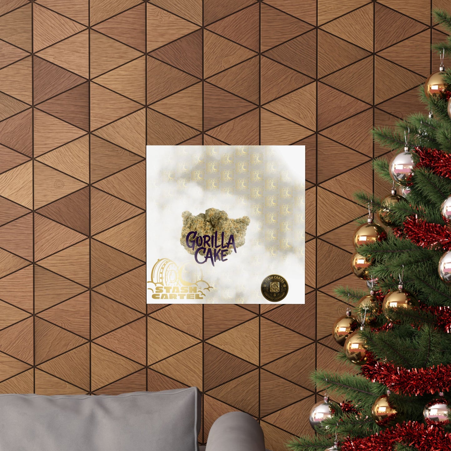 🎂🦍 Gorilla Cake Poster – Dessert Gas Hybrid Wall Art with Sticky Terps