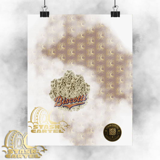 🍪🖤 Biscotti Poster – Cookie Gas Wall Art with Deep Indica Vibes