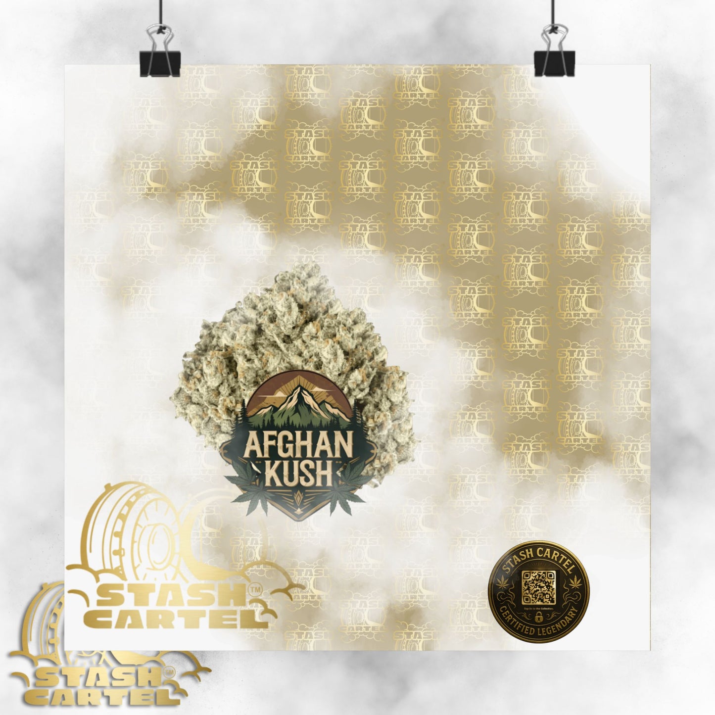 🧿🌄 Afghan Kush Poster – Deep Indica Poster with Landrace Power