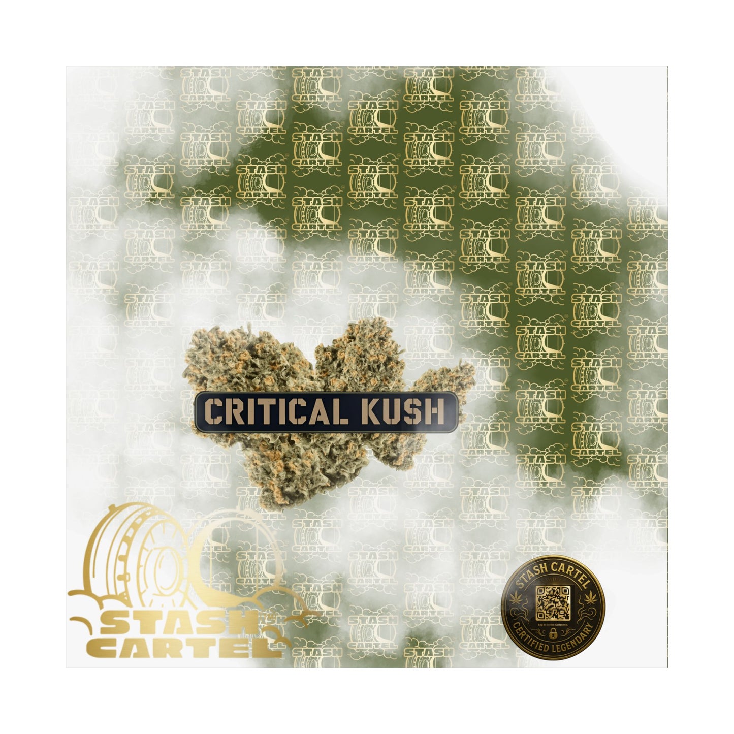 💣🌲 Critical Kush Poster – Classic Indica Wall Art with Spicy Earth & Knockout Calm