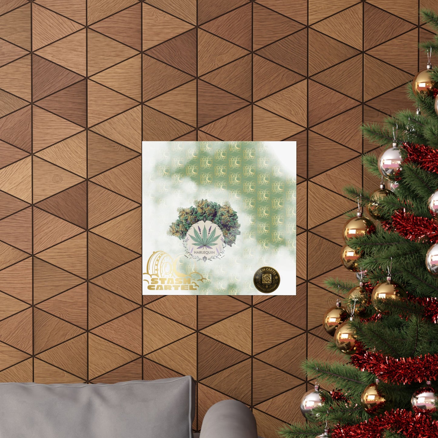 💚🎭 Harlequin Poster – Balanced CBD Poster for Calm & Creativity