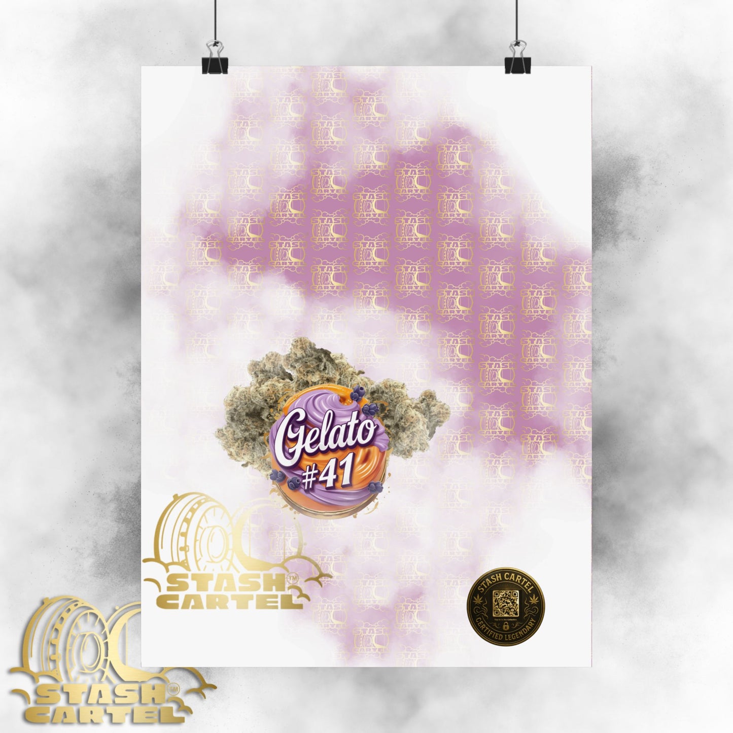 🍨👑 Gelato #41 Poster – Premium Hybrid Wall Art with Dessert Gas
