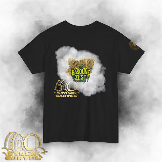 Gasoline Zest Tee – Citrus-Fueled Power Unisex Cotton Tee
