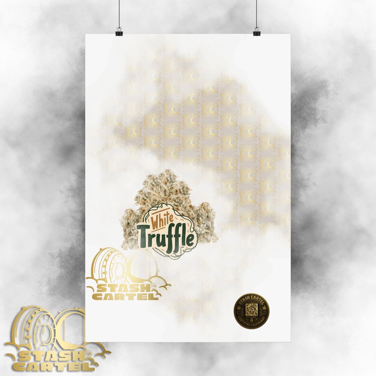 🍄💨 White Truffle Poster – Creamy Exotic Gas Poster with Velvet Indica Feel