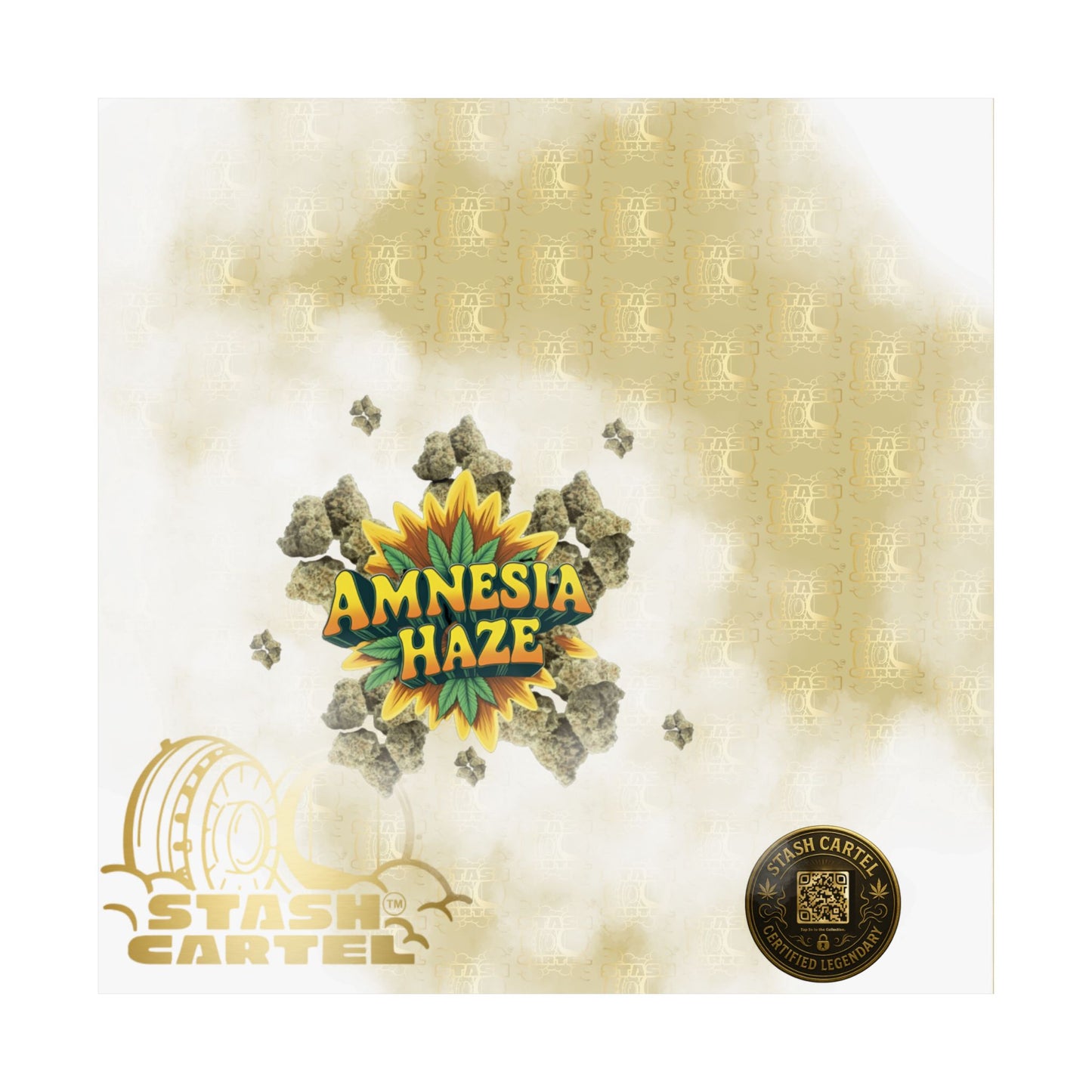 🌀🍋 Amnesia Haze Poster – Psychedelic Sativa Print for Mental Elevation