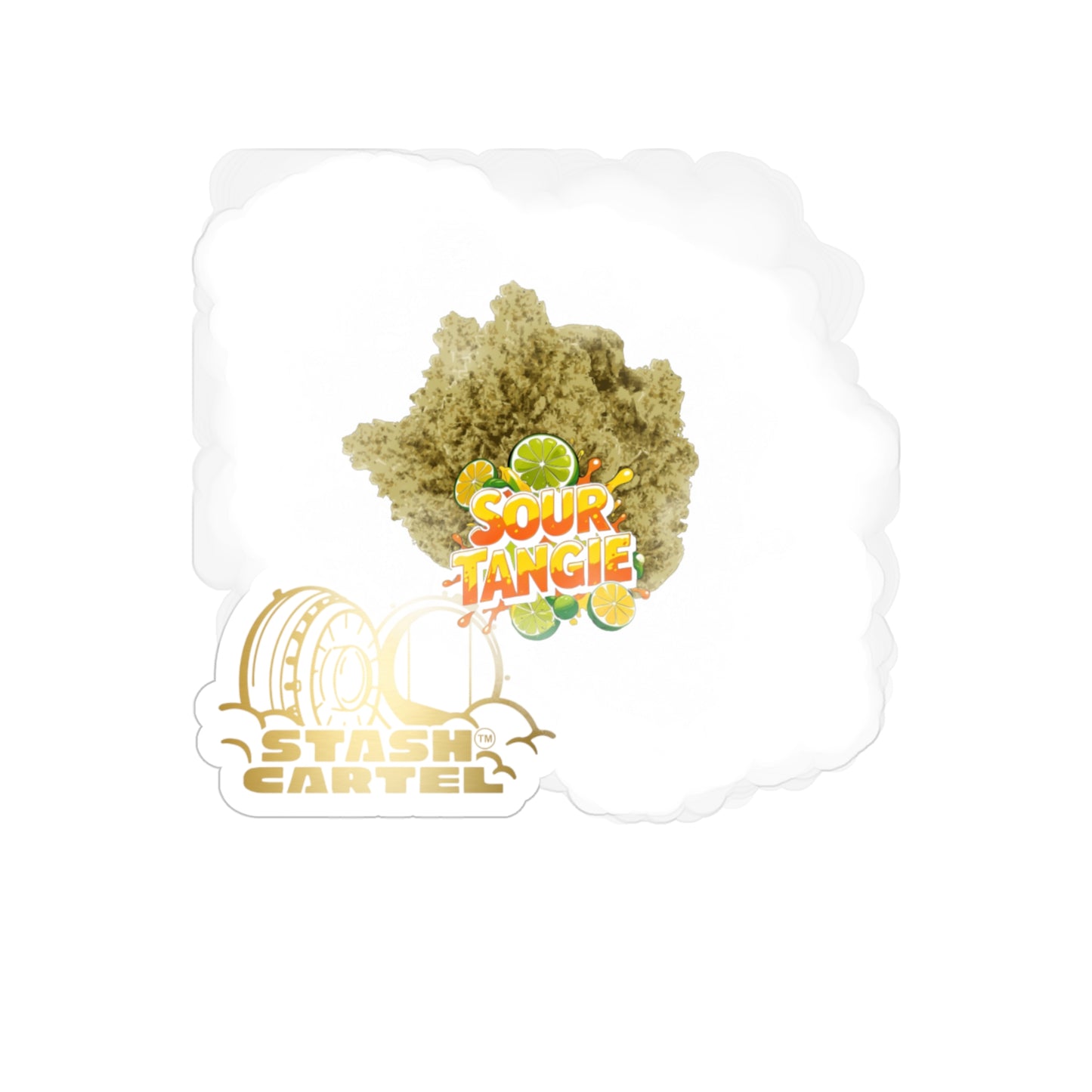 Sour Tangie Transparent Outdoor Sticker – Cannabis Lifestyle Design
