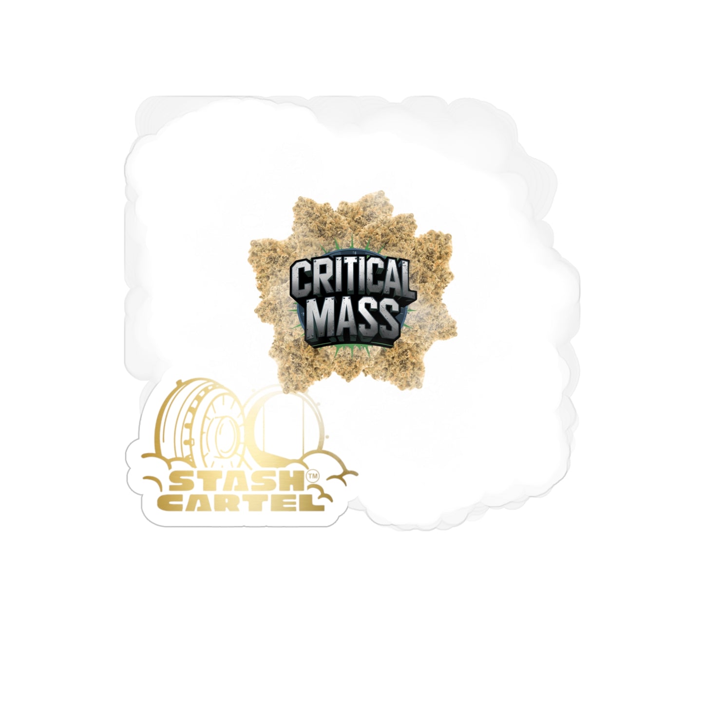 Critical Mass Transparent Outdoor Sticker – Cannabis Art & Design