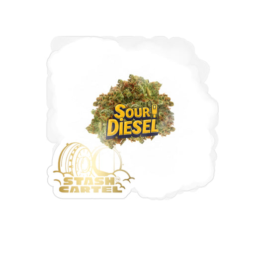 Sour Diesel Transparent Outdoor Sticker – Cannabis Culture Merch