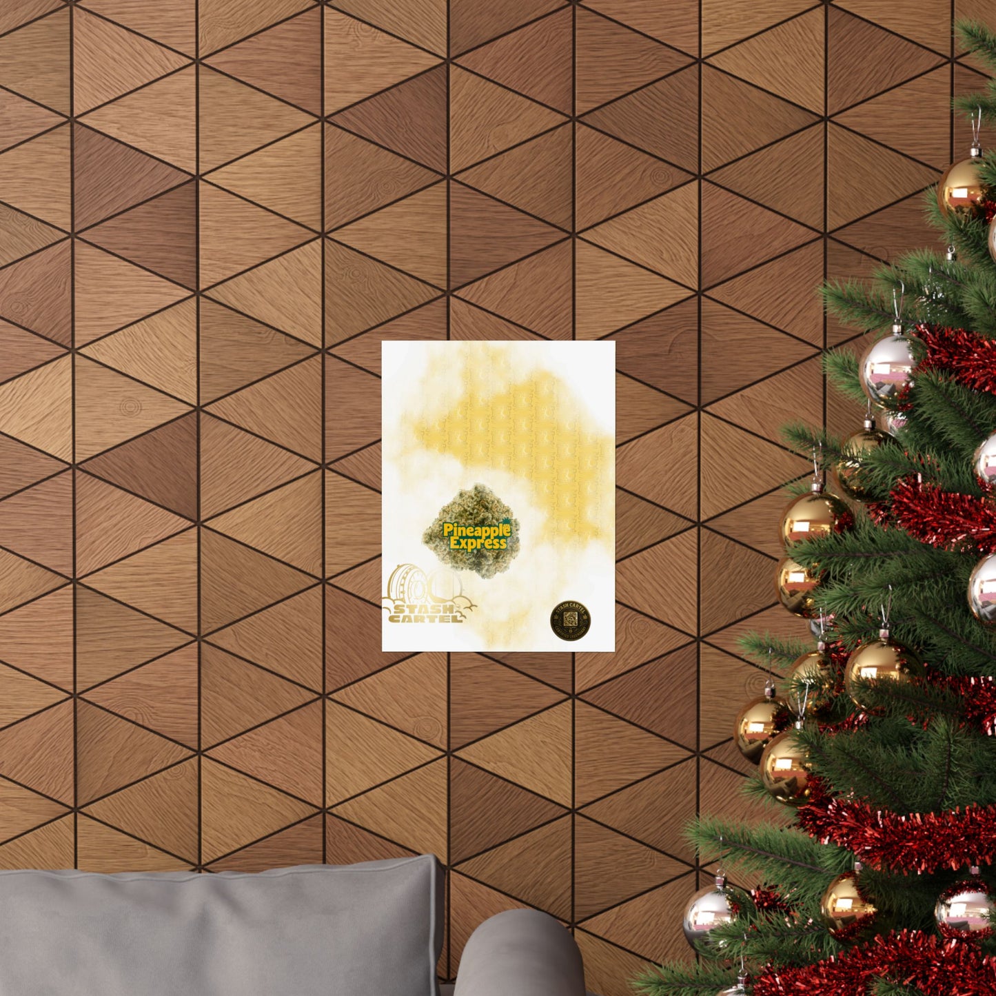🍍 "Pineapple Express" Tropical Sativa Drip – Sweet Cannabis Poster with High-Energy Vibes