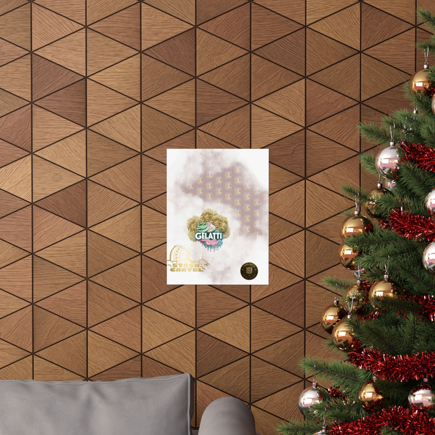 🍦🔥 Gelatti Poster – Bold Hybrid Art with Creamy Gelato & Biscotti Terps