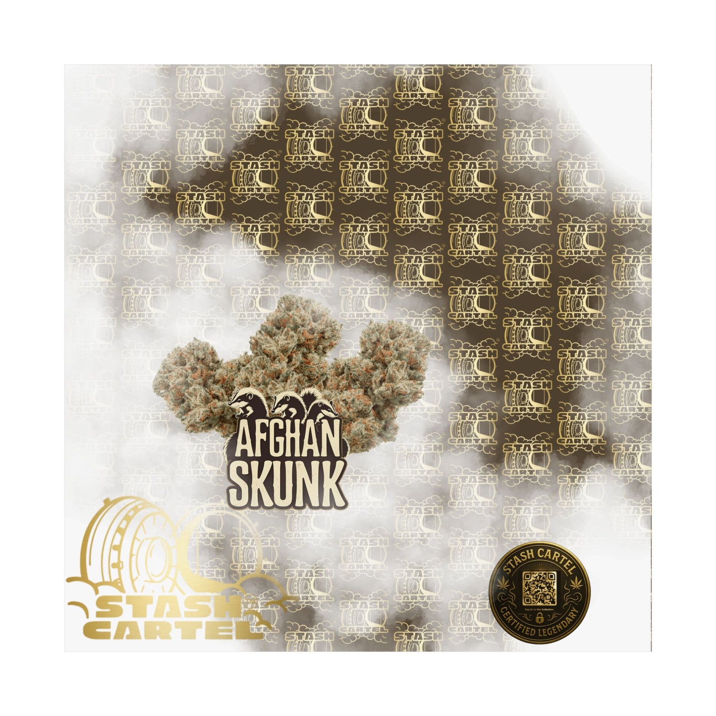 🦨🌌 Afghan Skunk Poster – Classic Indica with Earthy Musk & Knockout Funk
