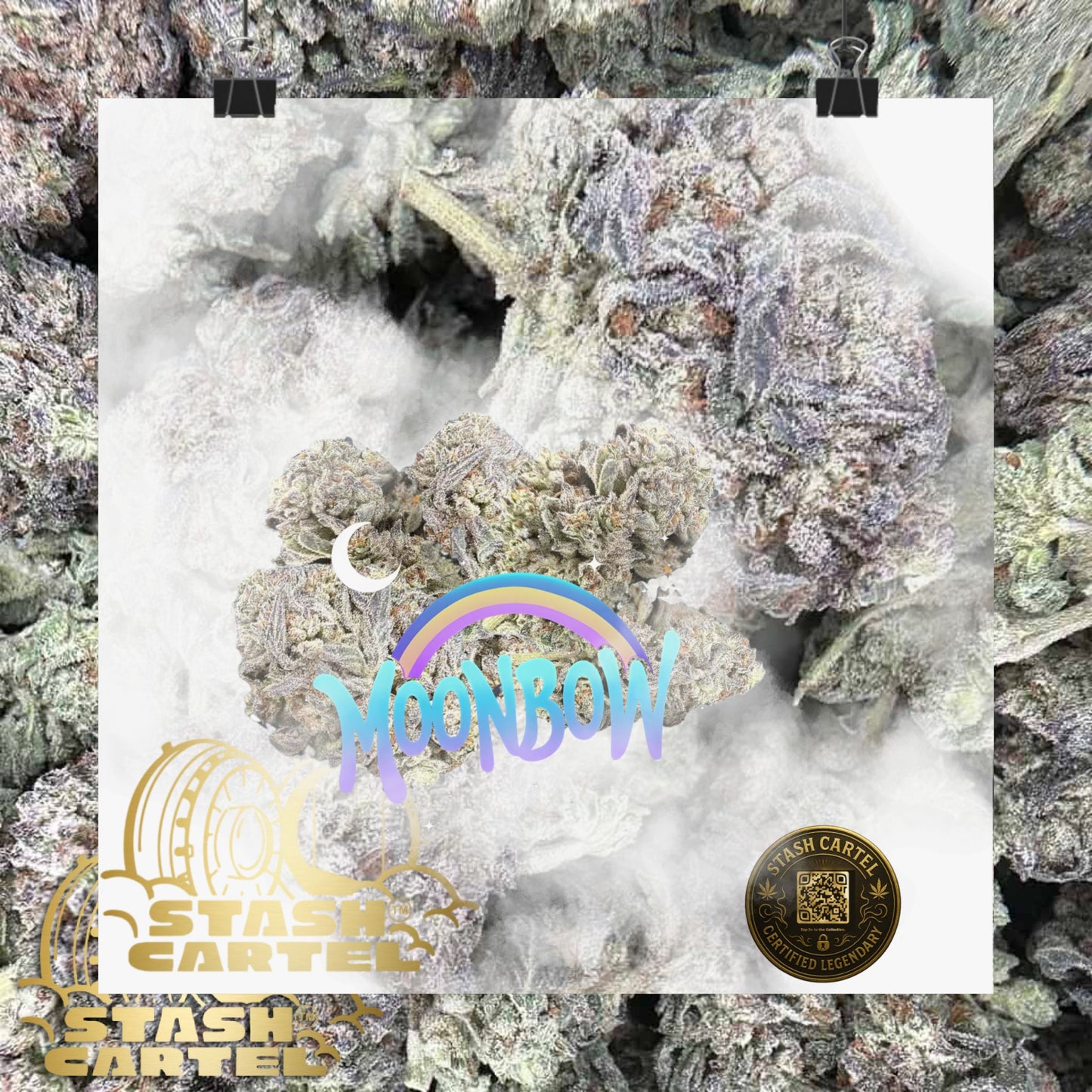 🌈🌌 Moonbow Poster – Hybrid Poster for Cosmic Calm & Candy Gas