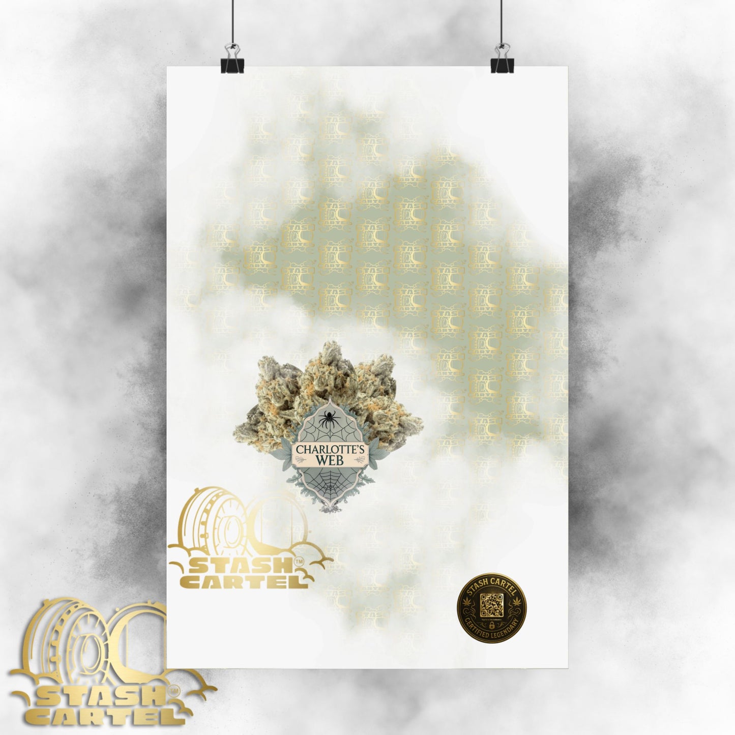 🕸️🌱 Charlotte’s Web Poster – High-CBD Wellness Wall Art with Purpose