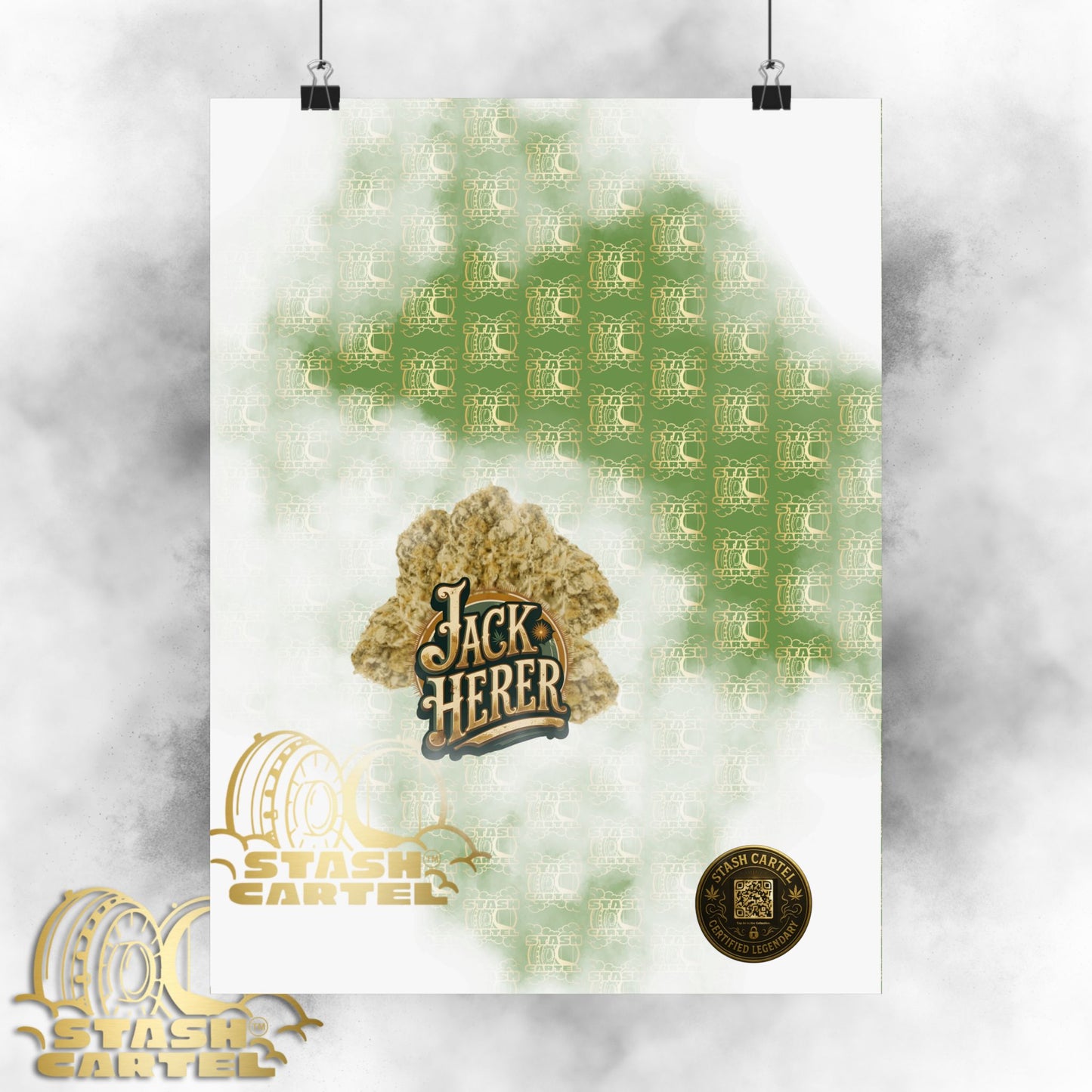 📖 "Jack Herer" Activist Sativa Energy Poster – Legacy Cannabis Art in Dank Green
