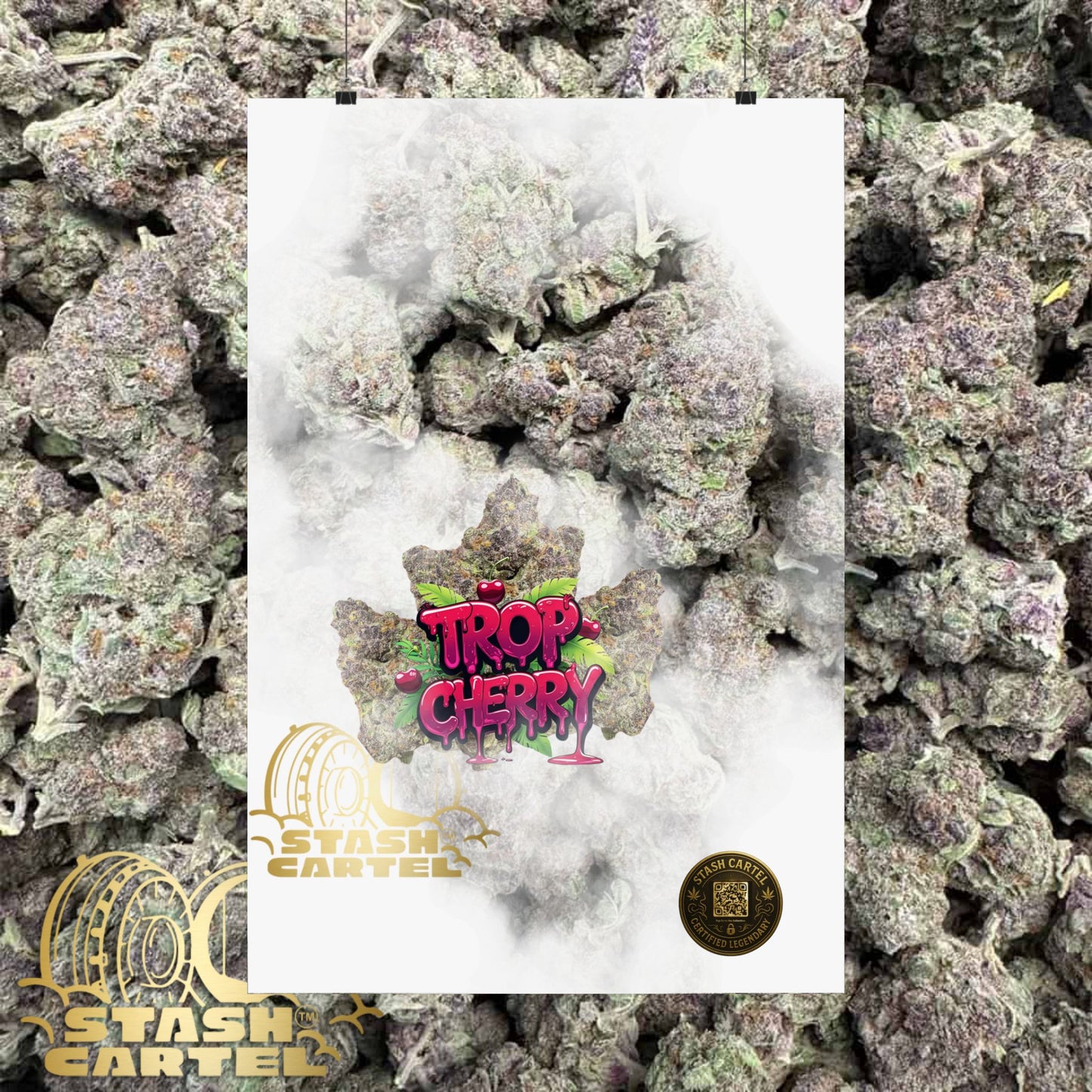 🍒⚡ Trop Cherry Poster – Sativa Poster for Sweet Energy & Focus