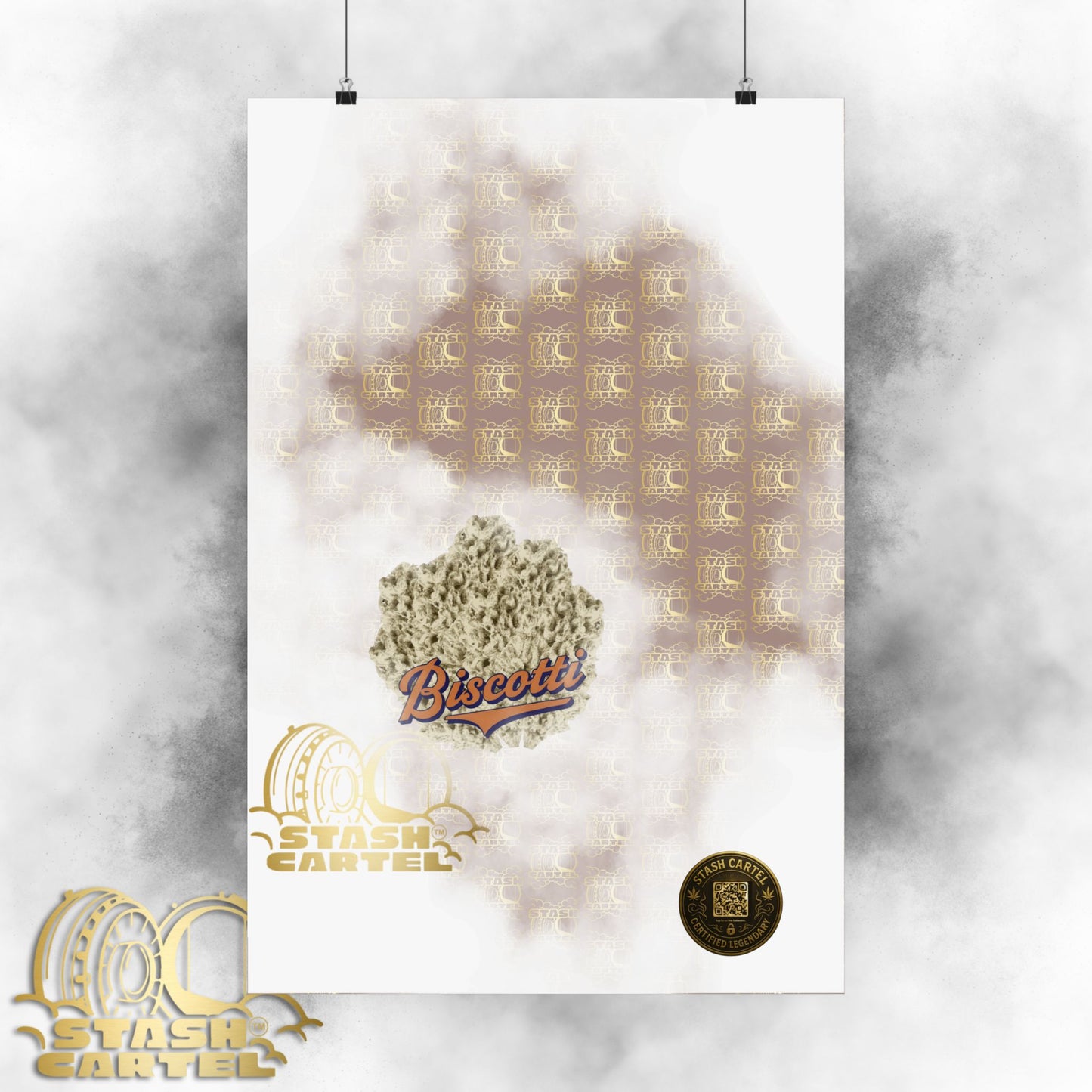 🍪🖤 Biscotti Poster – Cookie Gas Wall Art with Deep Indica Vibes