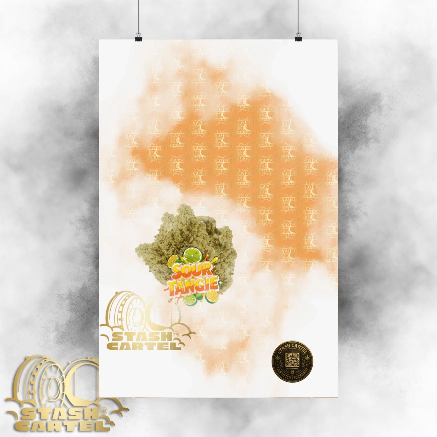 🍊⚡ Sour Tangie Poster – Citrus-Forward Sativa Poster with Diesel Drive