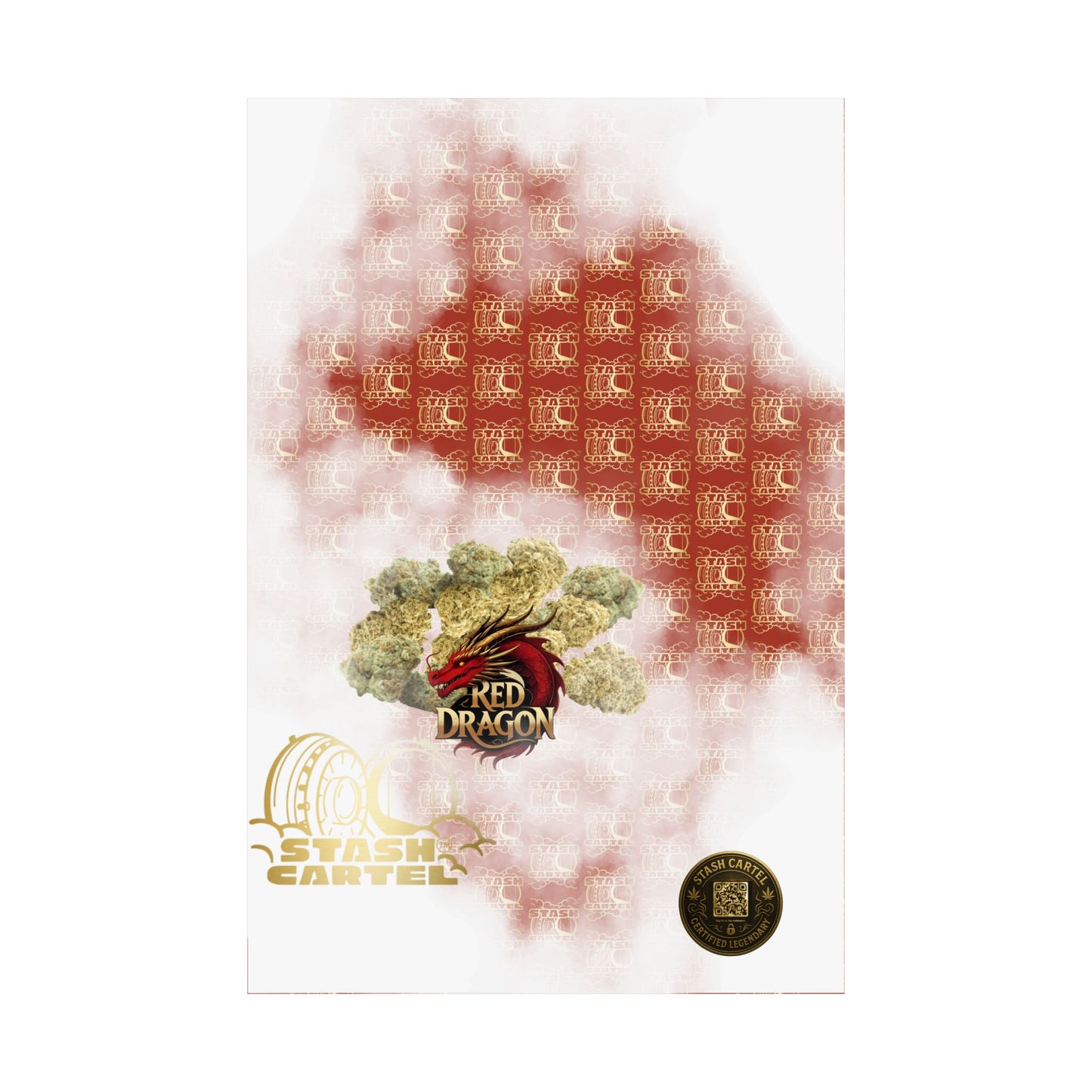 🐉🔥 Red Dragon Poster – Rare Hybrid with Spicy Citrus Fire & Euphoric Mystic Energy