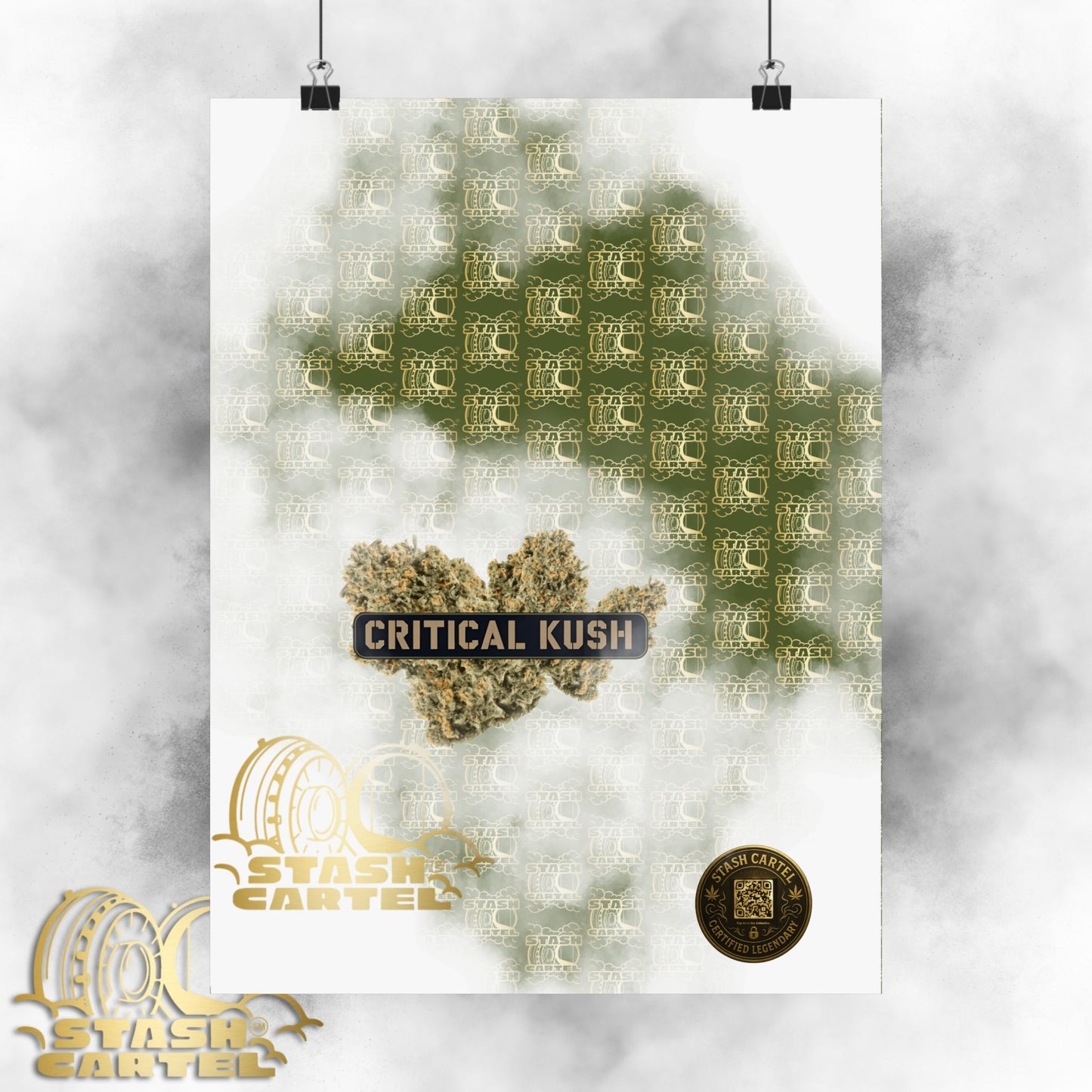 💣🌲 Critical Kush Poster – Classic Indica Wall Art with Spicy Earth & Knockout Calm
