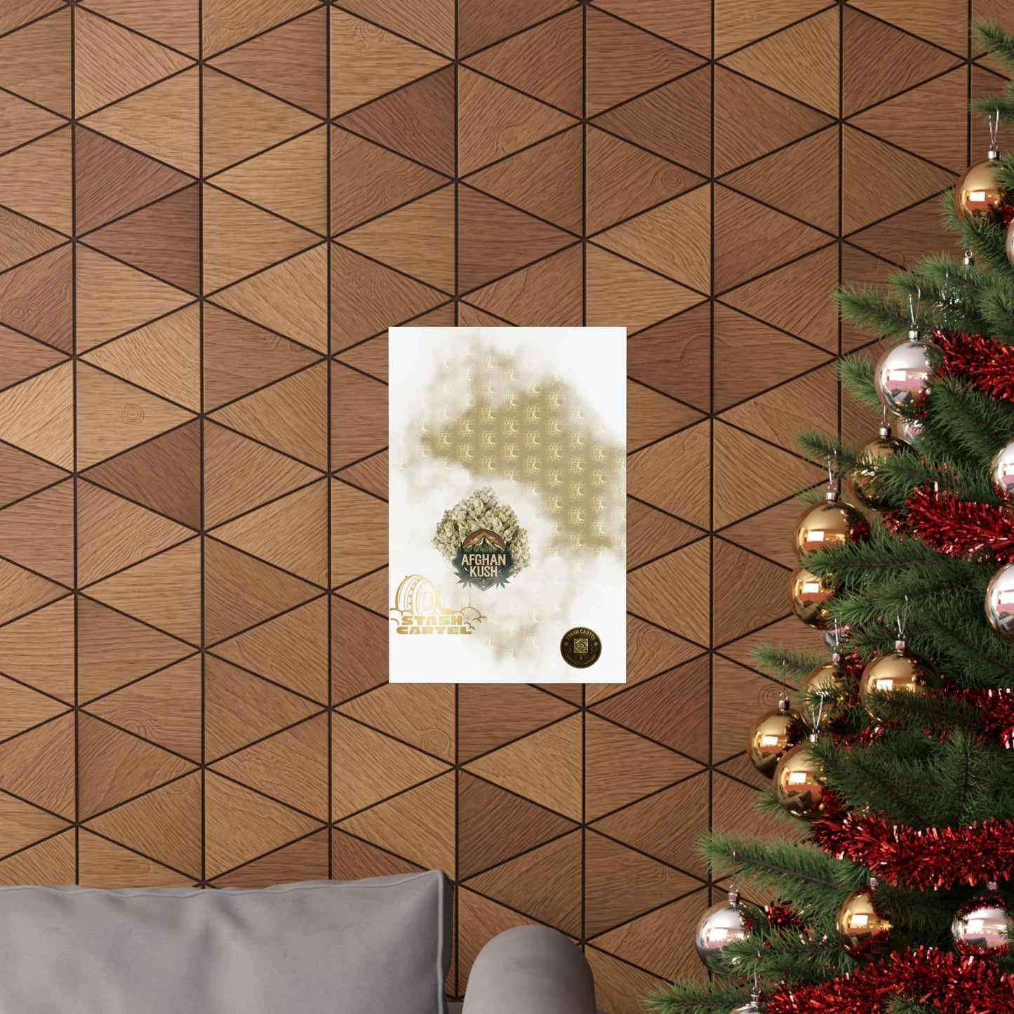 🧿🌄 Afghan Kush Poster – Deep Indica Poster with Landrace Power