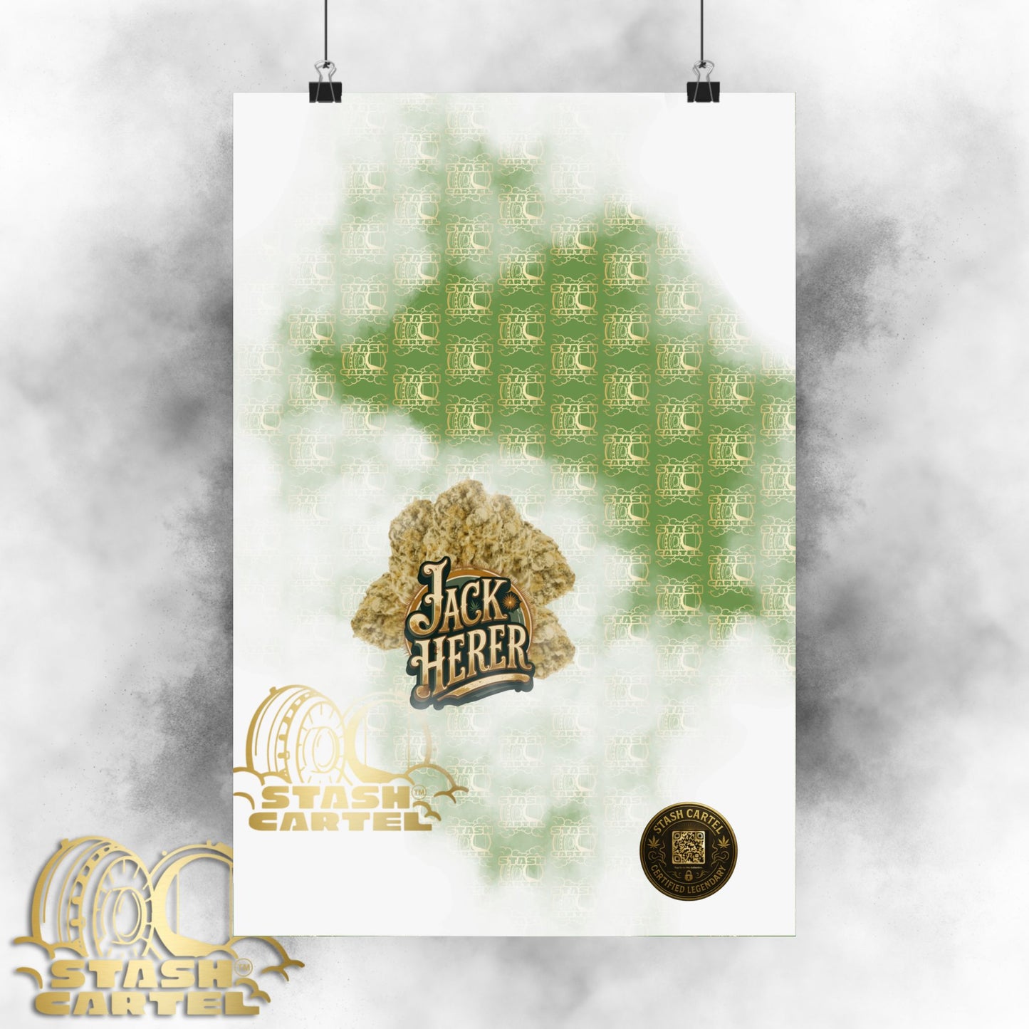 📖 "Jack Herer" Activist Sativa Energy Poster – Legacy Cannabis Art in Dank Green
