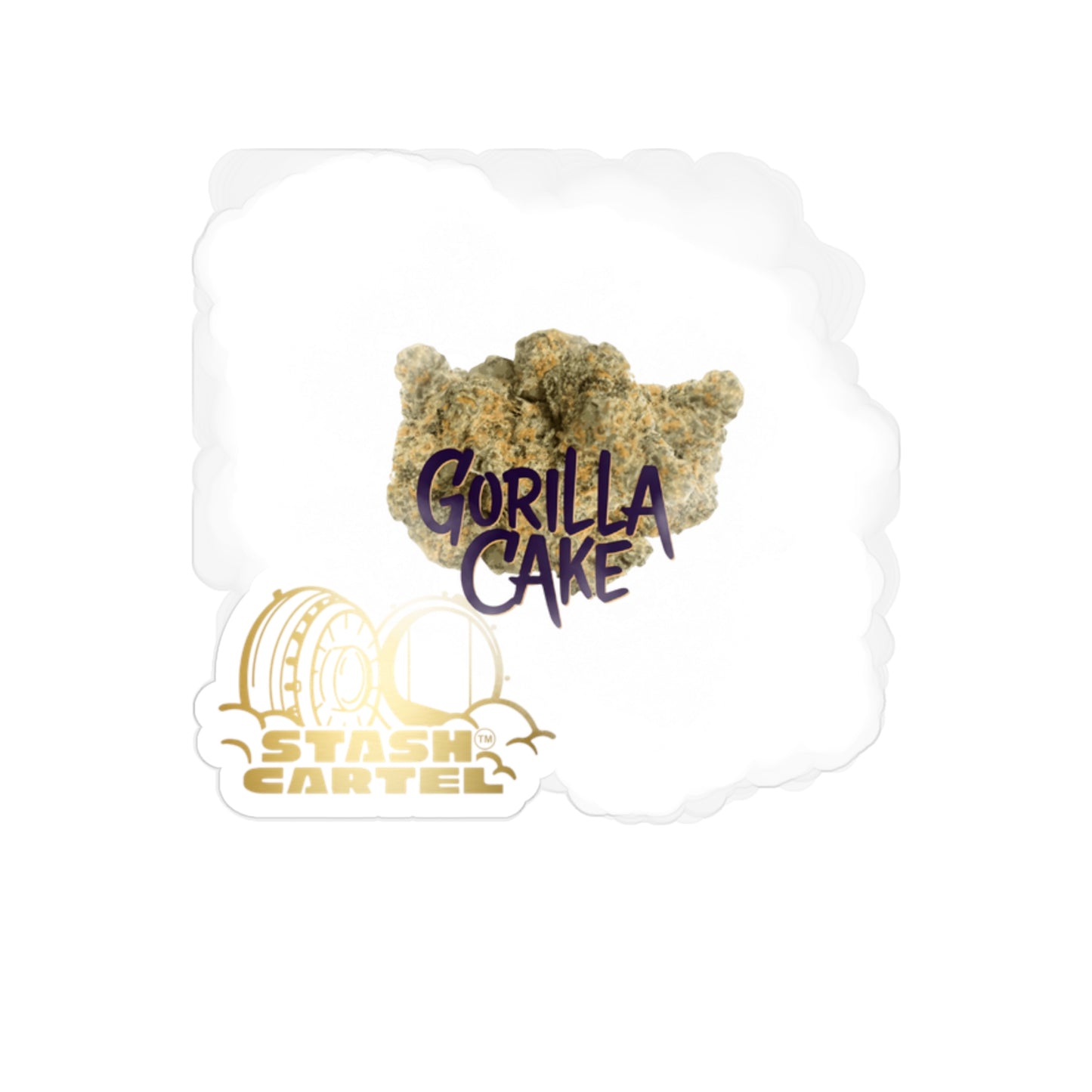 Gorilla Cake Transparent Outdoor Sticker – Stoner Lifestyle Art