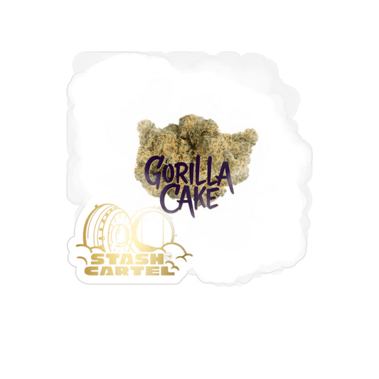 Gorilla Cake Transparent Outdoor Sticker – Stoner Lifestyle Art
