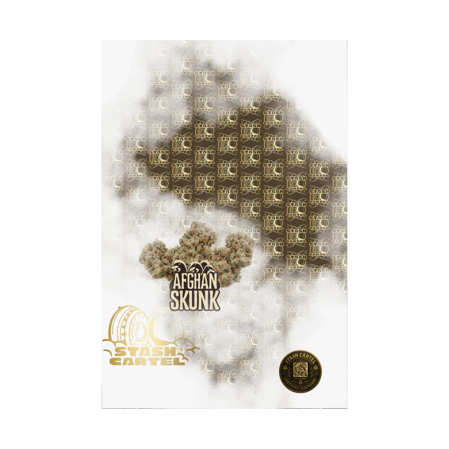 🦨🌌 Afghan Skunk Poster – Classic Indica with Earthy Musk & Knockout Funk