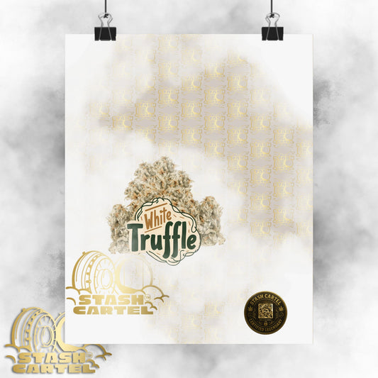 🍄💨 White Truffle Poster – Creamy Exotic Gas Poster with Velvet Indica Feel