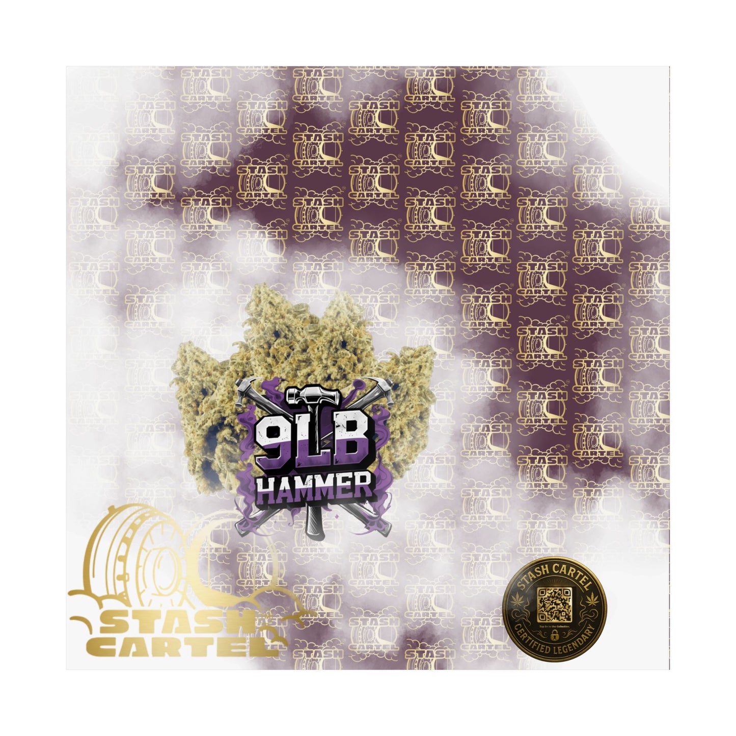 🔨💤 Nine Pound Hammer Poster – Heavy Indica Wall Art with Grape & Lime Terps