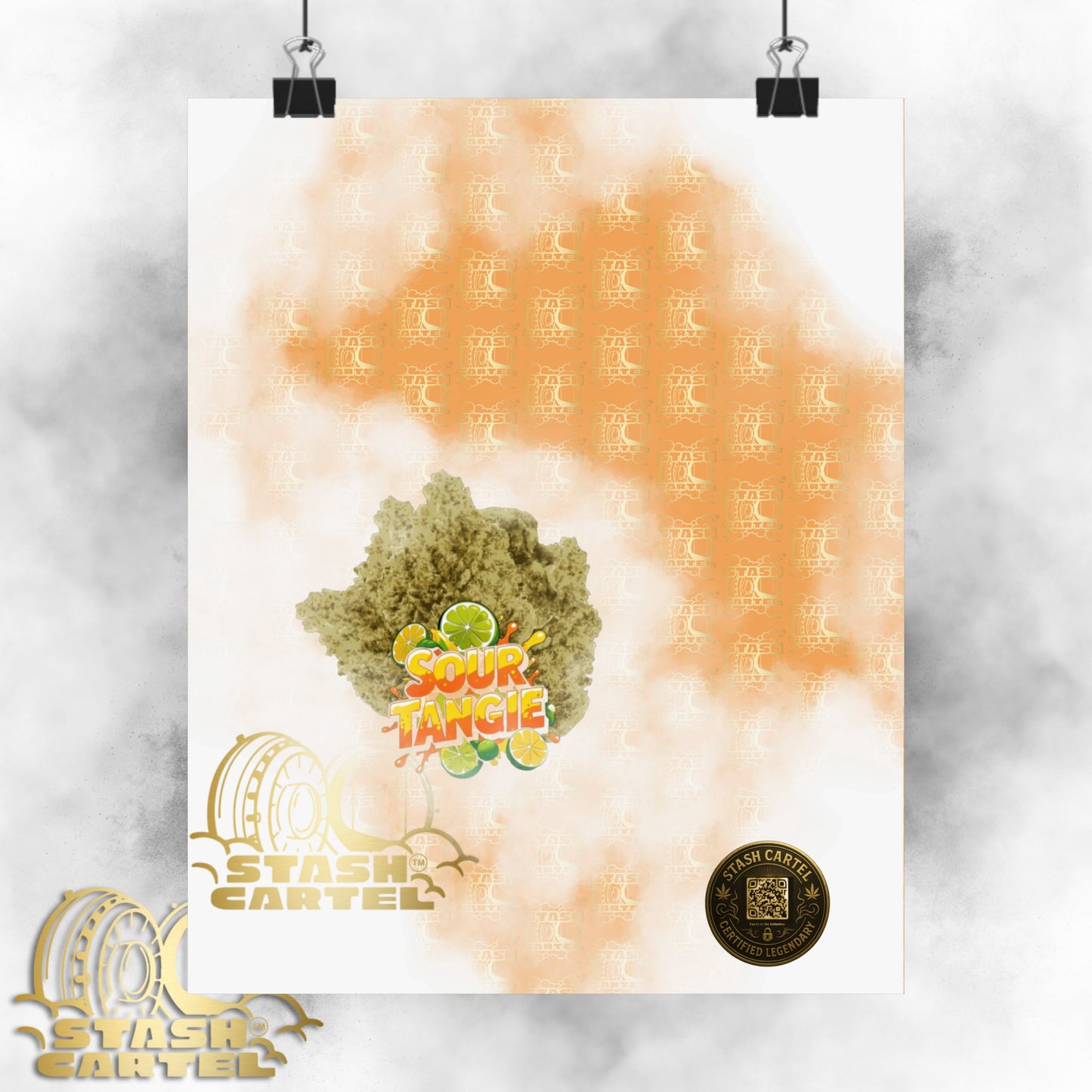 🍊⚡ Sour Tangie Poster – Citrus-Forward Sativa Poster with Diesel Drive