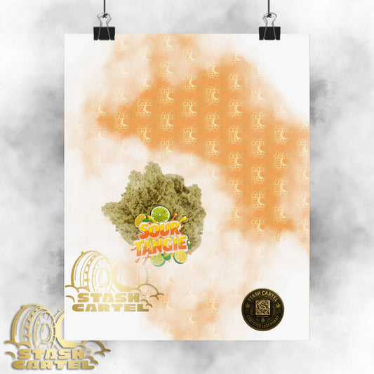 🍊⚡ Sour Tangie Poster – Citrus-Forward Sativa Poster with Diesel Drive