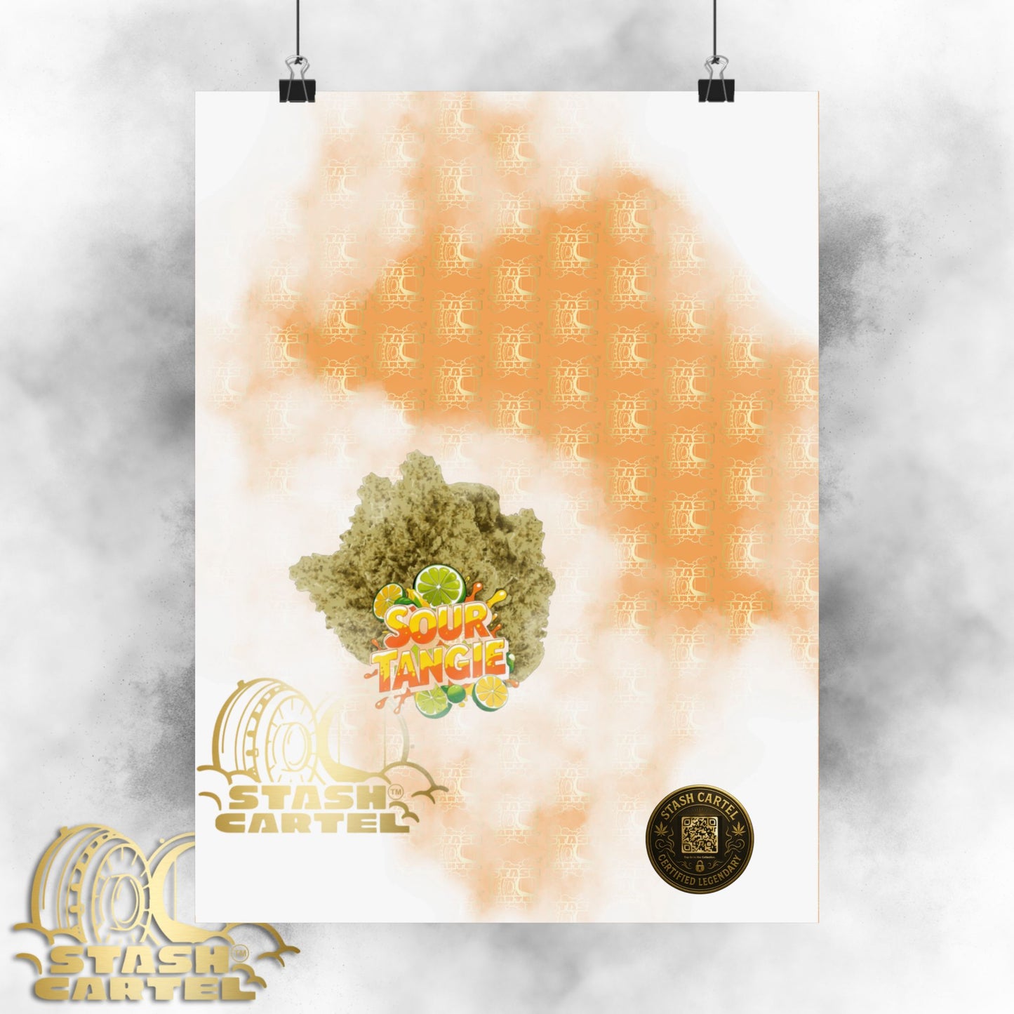 🍊⚡ Sour Tangie Poster – Citrus-Forward Sativa Poster with Diesel Drive