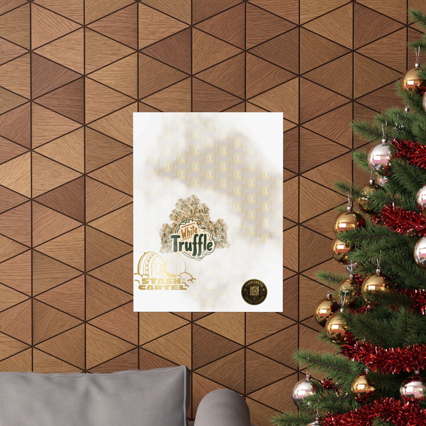 🍄💨 White Truffle Poster – Creamy Exotic Gas Poster with Velvet Indica Feel