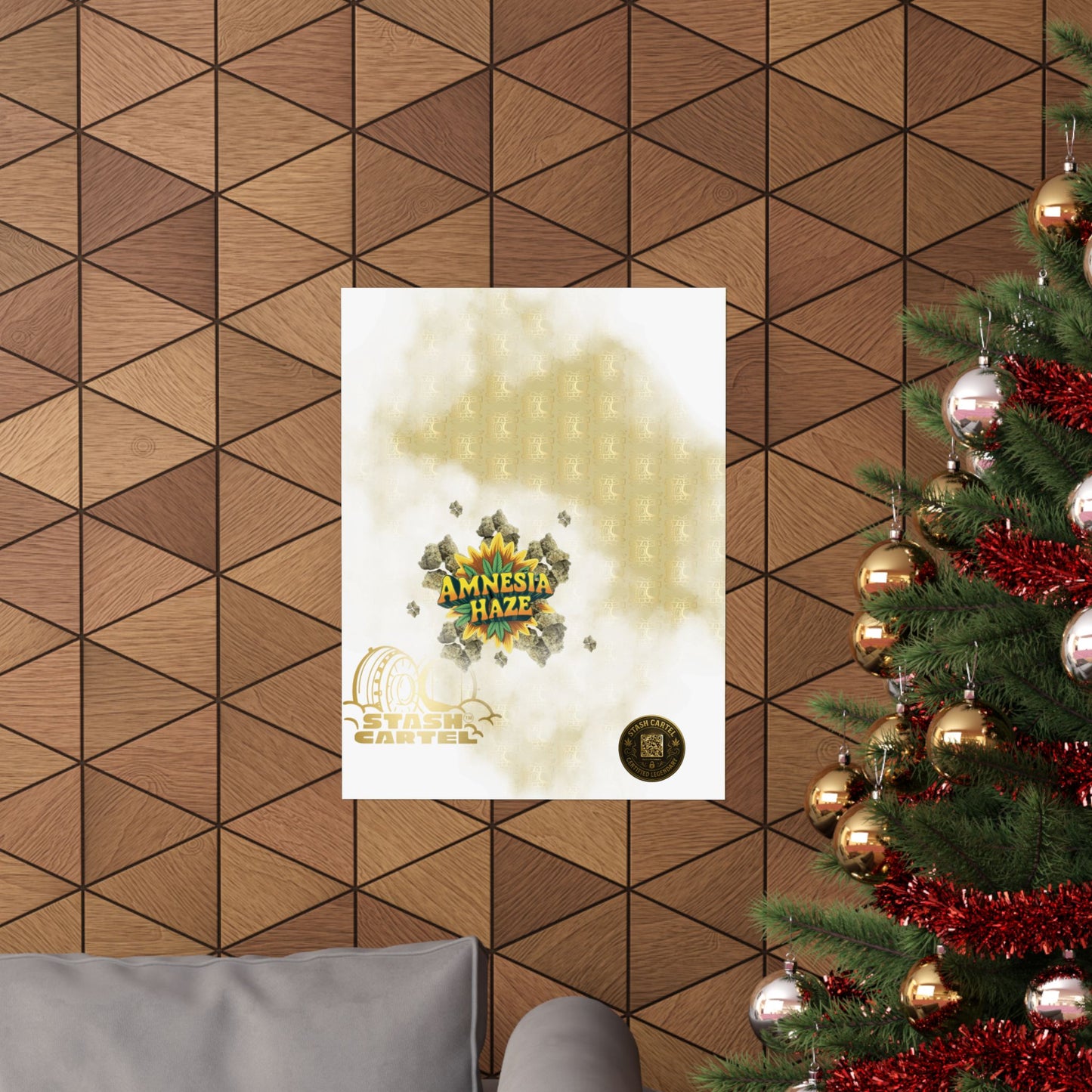 🌀🍋 Amnesia Haze Poster – Psychedelic Sativa Print for Mental Elevation