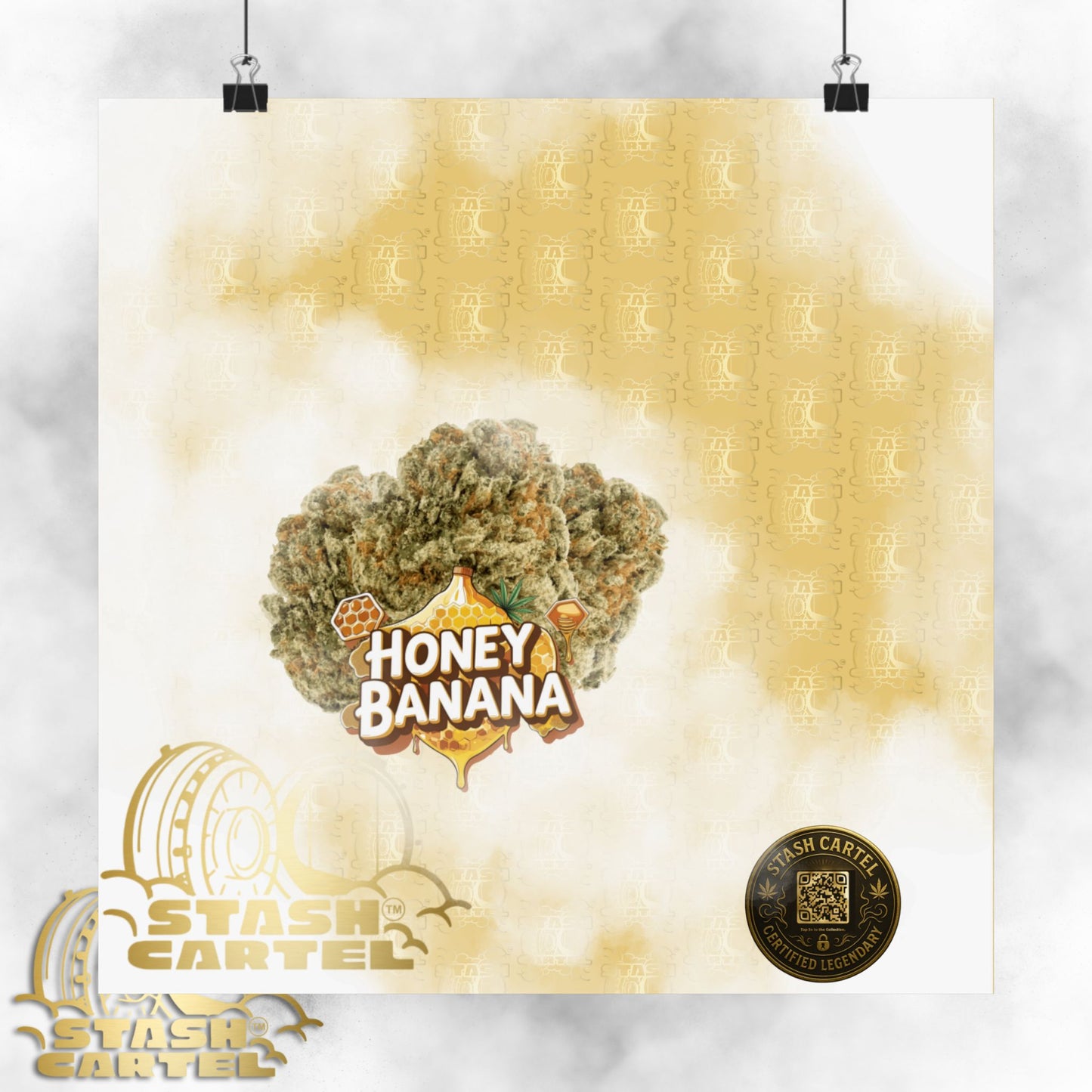 🍌🍯 "Honey Banana" Indica-Hybrid Poster – Sweet Funk & Chill Drip