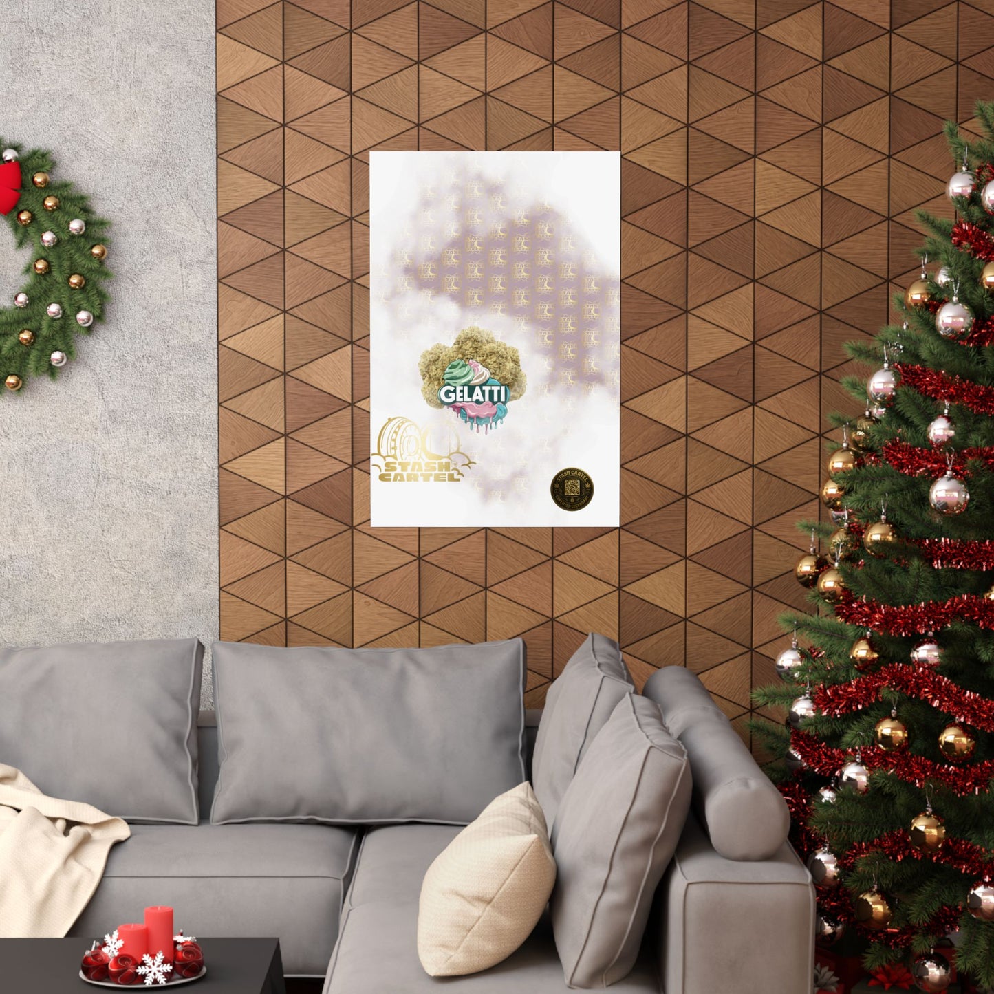 🍦🔥 Gelatti Poster – Bold Hybrid Art with Creamy Gelato & Biscotti Terps