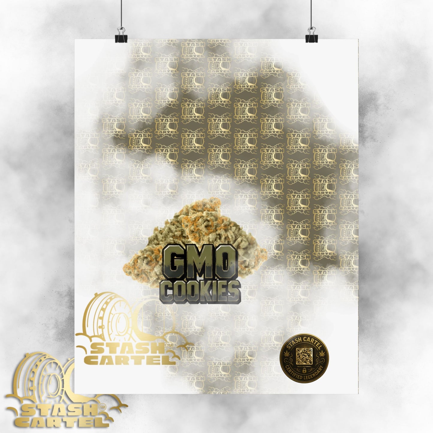🧄 "GMO Cookies" Heavy-Hitting Indica Gas Poster