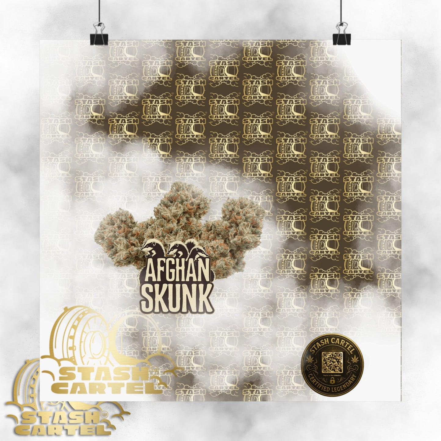 🦨🌌 Afghan Skunk Poster – Classic Indica with Earthy Musk & Knockout Funk