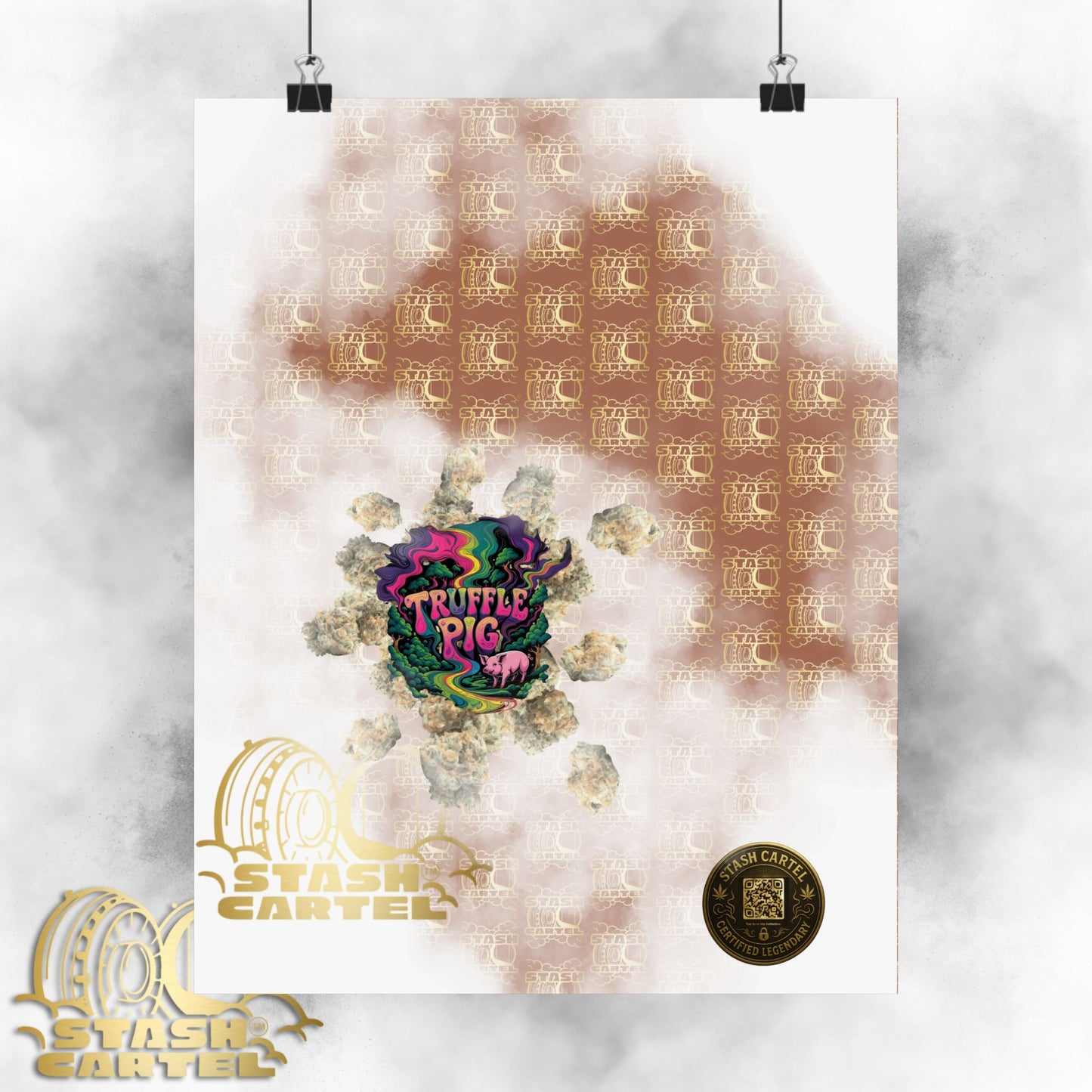 🐷🍫 Truffle Pig Poster – Rare Indica Hybrid with Candy Gas & Earthy Depth