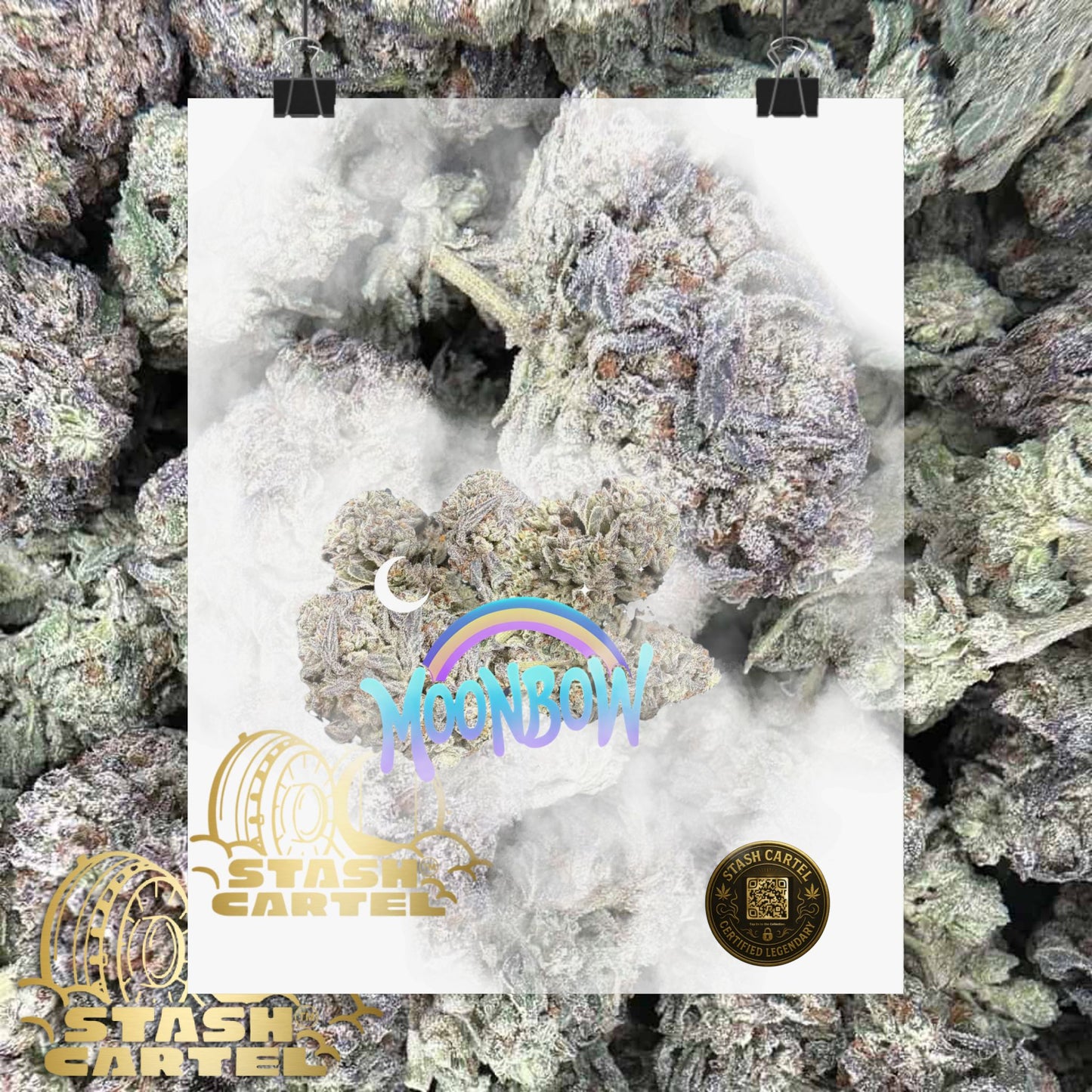 🌈🌌 Moonbow Poster – Hybrid Poster for Cosmic Calm & Candy Gas